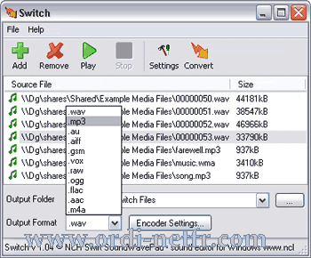 Switch Sound File Conversion